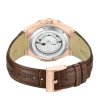 Мъжки кафяв часовник с автоматичен механизъм Kenneth Cole-1 снимка