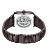 Мъжки кафяв часовник със скелетон циферблат Kenneth Cole-1 снимка