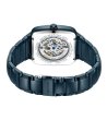 Мъжки тъмносин автоматичен часовник със скелетон циферблат Kenneth Cole-1 снимка