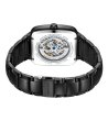 Мъжки черен часовник със скелетон циферблат Kenneth Cole-1 снимка