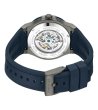 Мъжки тъмносин автоматичен часовник със силиконова верижка Kenneth Cole-1 снимка