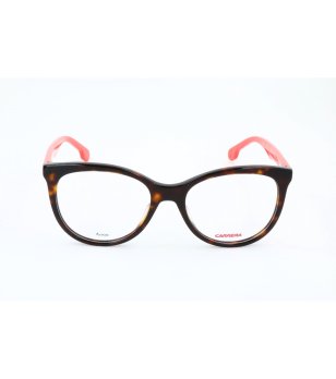 Дамски оптични рамки за очила кафяви с коралови дръжки Carrera снимка