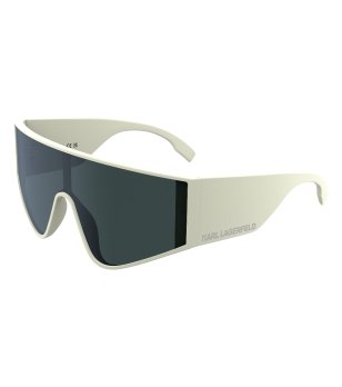 Unisex бели слънчеви очила с едно цяло стъкло Karl Lagerfeld снимка