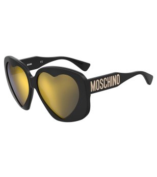 Дамски слънчеви очила в черно със сърцевидни лещи Moschino снимка