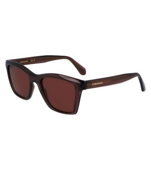 Кафяви унисекс слънчеви очила Ferragamo снимка