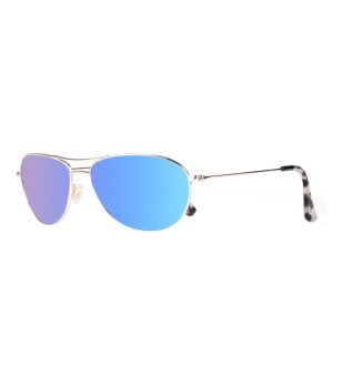 Сребристи слънчеви очила с поляризирани сини стъкла BABY BEACH Maui Jim снимка