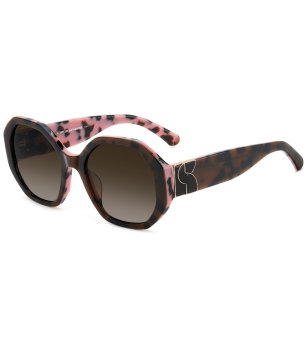 Дамски слънчеви очила в кафяво и розово с шарка костенурка Kate Spade снимка