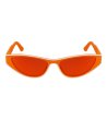 Дамски оранжеви слънчеви очила с бели кантове Longchamp-1 снимка