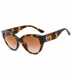 Дамски кафяви слънчеви очила с костенурков принт APULIA Michael Kors снимка