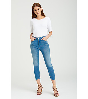 Сини дънки с висока талия JEANS снимка