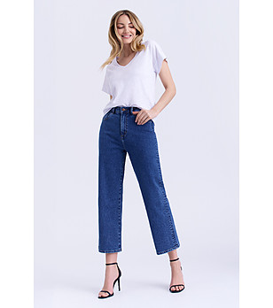 Сини дънки с права кройка JEANS снимка