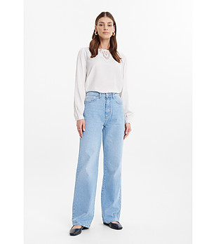 Светлосини дънки с висока талия JEANS снимка