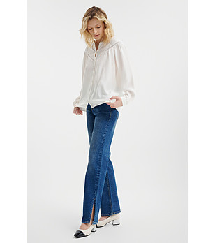 Сини дънки с прав крачол JEANS снимка