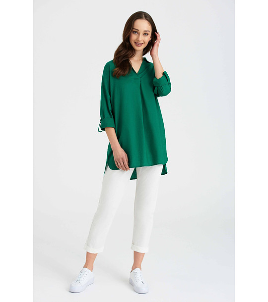 Зелена туника с яка TUNIC снимка