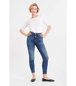 Сини дънки с висока талия JEANS снимка