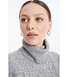 Сив пуловер с поло яка SWEATER-1 снимка