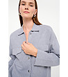 Сив пуловер тип риза с джобове SWEATER-2 снимка