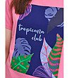 Розова тениска с щампа Tropicana Club-2 снимка