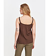 Кафяв потник с презрамки и мъниста-3 снимка