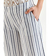 Бели раирани панталон culottes-3 снимка