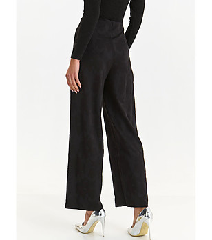 Черни панталон с широк крачол Trousers снимка