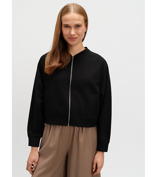 Черно суитшърт яке с цип SWEATSHIRT снимка
