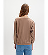 Кафява блуза с ластичен подгъв SWEATSHIRT-2 снимка