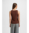 Кафяв потник без ръкави-2 снимка