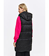 Черeн капитониран елек с качулка VEST-2 снимка