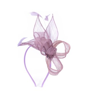 Лавандулова диадема с фасинатор Stylish Bow снимка