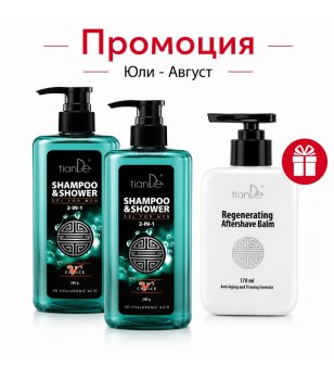 Мъжки комплект шампоан душ гел 2 в 1 и балсам след бръснене снимка