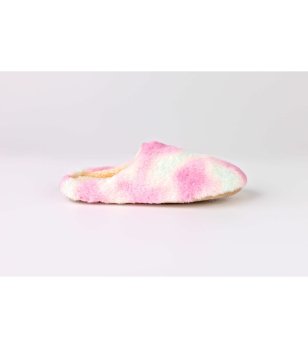 Дамски пухкави пантофи в розов и ментов меланж Funky Steps снимка
