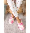 Дамски пухкави пантофи в розов и ментов меланж Funky Steps-3 снимка