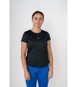 Черна спортна тениска с отразяващо лого FIT "AIRY" снимка