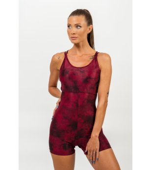 Червен къс спортен гащеризон TREND-SETTER снимка