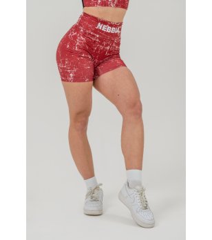 Червен къс дамски клин с висока талия HAMMIES снимка