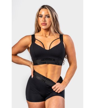 Черен спортен сутиен с подплънки INTENSE Iconic  снимка