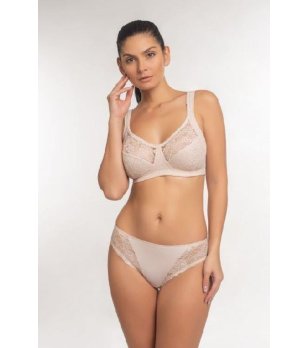 Бежов сутиен с дантела VIOLETTA снимка
