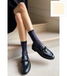 Чорапи в цвят крем с ажурен десен ROSALINI-1 снимка