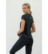Черна спортна тениска с отразяващо лого FIT 
