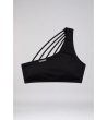 Черно асиметрично горнище на бански ONE SHOULDER BANDEAU-4 снимка