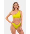 Зелено горнище на бански с едно рамо ONE SHOULDER BANDEAU-2 снимка