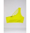 Зелено горнище на бански с едно рамо ONE SHOULDER BANDEAU-4 снимка
