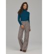 Straight-Leg Trousers with Press Creases, regular-fit trousers, high-rise waist, straight legs-3 снимка
