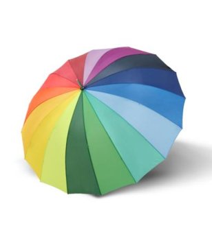 Голф чадър в многоцветен десен RAINBOW снимка
