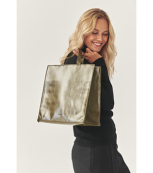 Зелена чанта тип shopper FOREST GLOW снимка