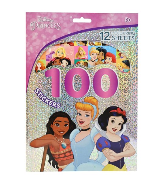 Книжка за оцветяване с 100 стикера Disney Princess снимка