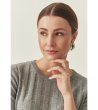 Сива блуза с къс ръкав AKUZ и с вълна-4 снимка