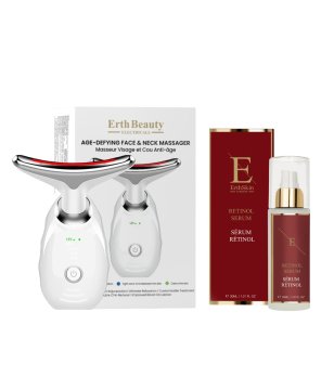 AGE-DEFYING масажор за лице и шия в бяло с ретинолов серум 30 ml снимка