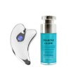 Комплект уред за лице Sonic Vibration Gua Sha Micro-current Massager и серум MARINE GLOW-1 снимка
